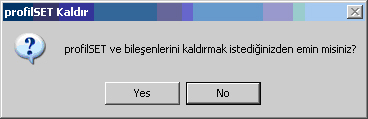 Bir yanlışlık veya uyumsuzluk durumunda sayaçtaki yük profili verlerini referans alınmalıdır. 3. Uygulamayı Kaldırma profilset uygulamasını bilgisayarınızdan kaldırmak için C:\ELSTER\unins000.