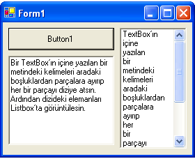 IndexOfAny(): Bir stringin içinde birden fazla stringin olup olmadığını aramak için kullanılır. Aramaya baştan başlar. Kullanımı [ string1.