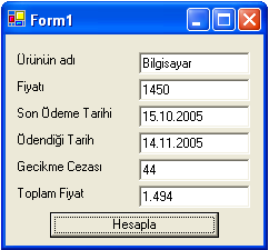 DateAndTime.Timer: Bu özellik bir zaman sayacıdır ve gece yarısından itibaren kaç milisaniye (salise) geçtiğini verir. Sayının tam kısmı Saniyeyi, ondalık kısmı ise milisaniyeyi gösterir.