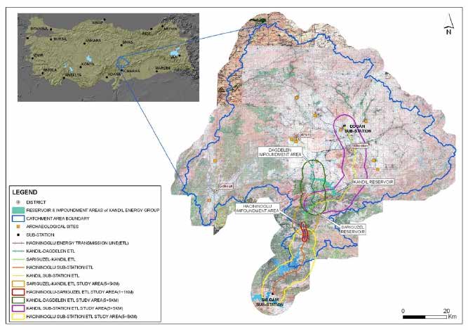 Türkiye deki Hidroelektrik Santralleri için Örnek Kümülatif Çevresel Etki Değerlendirmesi Kılavuzu 29 Etki alanının belirlenmesi için haritaların kullanılması bir başlangıç noktasıdır.