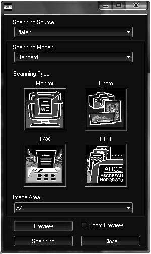 Tarayıcı sürücüsü ayarları Tarayıcı sürücüsü ayar ekranı, tarama ayarlarını yapmanızı sağlayan "Ayar ekranı" ile taranmış görüntüyü gösteren "Ön izleme ekranı" ndan oluşur.