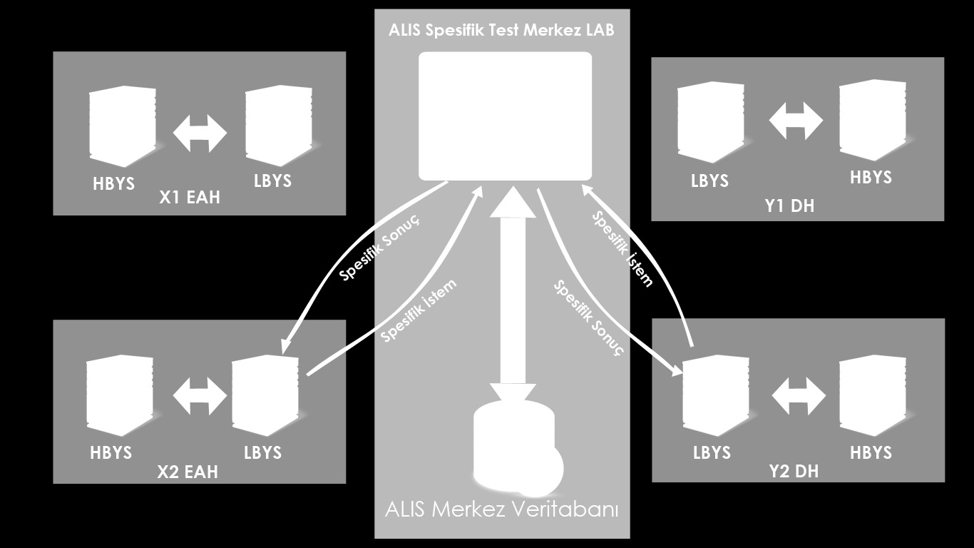 Merkez Laboratuvar Bu modelde hastaneler kendilerine ait HBYS-LBYS çözümü ile çalışırlar.
