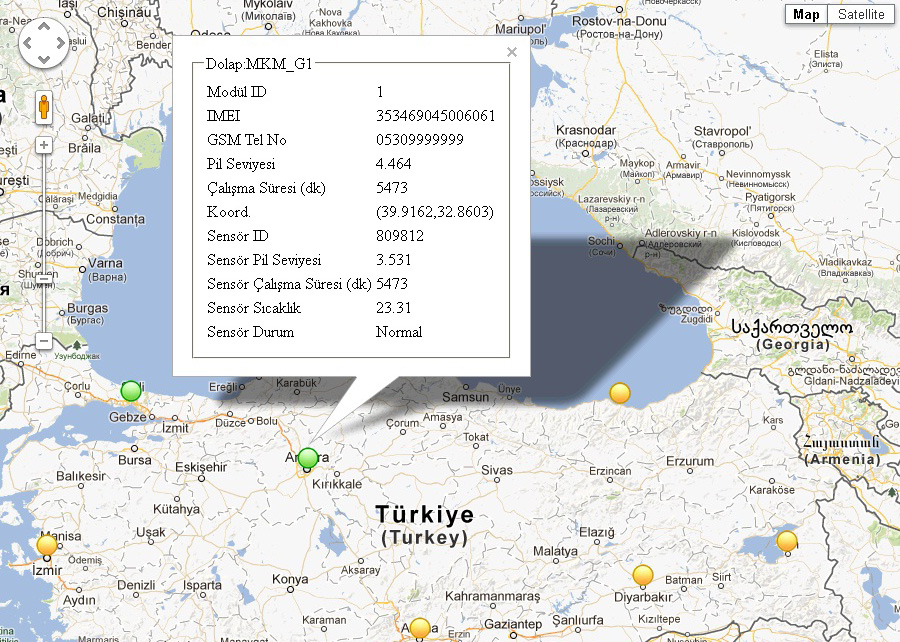 VENCC Merkezi Ortam Denetleme Sistemleri Harita Üzerinde Kontrol Yazılım Özellikleri %100 Web tabanlıdır, kurulum gerektirmez, herhangi bir bilgisayar ya da mobil cihazdan her an