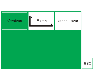 Kurulum Program 69 Servis Kurulum program n n servis fonksiyonu artista içindeki yaz l m n sürümü hakk nda bilgi verir ve ekrana ve nak fl modülünün kasna na (özel aksesuar) kalibrasyon ayarlar