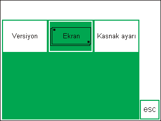 Ekran n, sadece hassas dokunmatik seçimde problem varsa kalibre edilmesi gerekir.