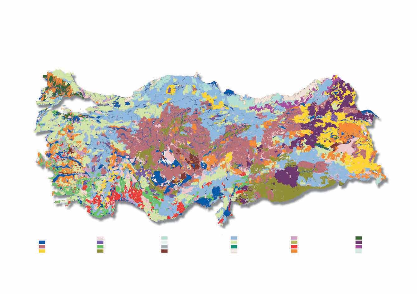 BÜYÜK TOPRAK YAYILIŞ GRUPLARI ALANI HARİTASI Alüvyal Topraklar (A) Kahverengi Topraklar (B) Kestanerengi Topraklar (C) Diğer Alanlar Kırmızımsı Kahverengi Topraklar (D) Kırmızı-Kahverengi Akdeniz