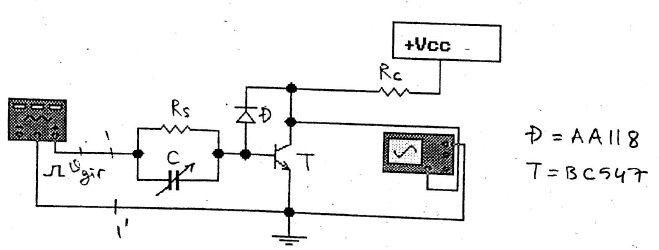 2- a) Şekil-11 deki devrede R c = 100 kω yapınız ve transistörü kesime sokunuz. Bunu V CE =V cc ve I c =0 olduğunu izleyerek görünüz. V BE nin, I c =0 yapan en büyük değerini ölçünüz.