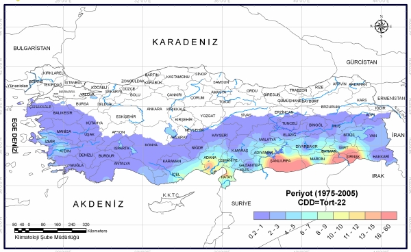 UZUN YILLARDA GERÇEKLEŞEN AYLIK SOĞUTMA GÜN-DERECELERİ Ocak-Nisan ve Kasım-Aralık ayları arasındaki soğutma