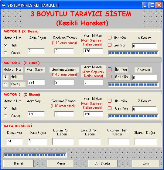 da 74LS157 entegresi tarafından 4 er bitlik iki sayısal bilgiye çevrilip bilgisayarın paralel portunun durum port pinlerine verilmiştir.