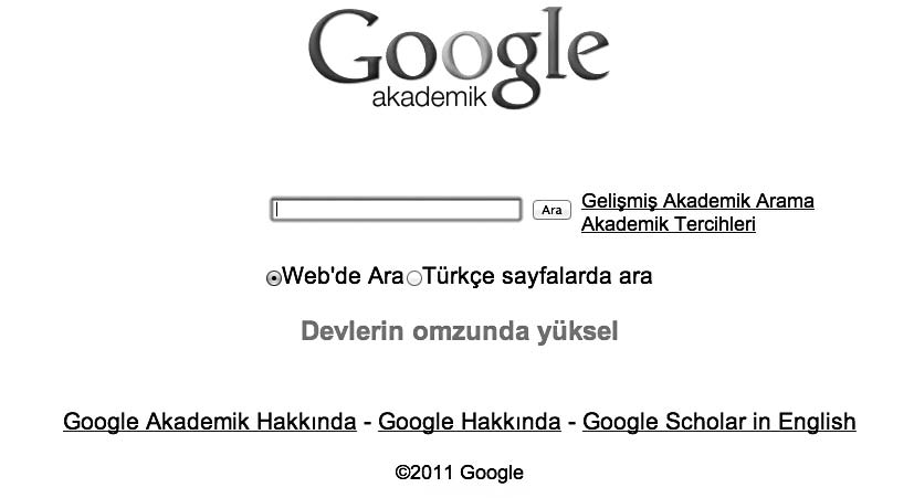 tr/ adresinden eriflebilece iniz bu arama seçene ini kullanarak akademik olmayan sonuçlar bafltan eleme olana na sahip