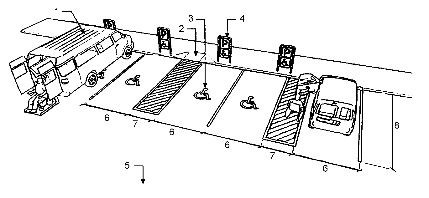 Sağlık Kurumlarında Özürlü Bireyler İçin Ulaşılabilirlik Temel Bilgiler Rehberi Açıklama 1-400 cm 2-150 cm 3-250 cm 4-700 cm 5-150 cm 6-250 cm Şekil 19.