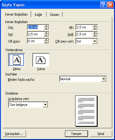 Şekil 3.5 Sayfa yapısı 3.2.