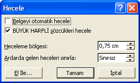 Şekil 3.89 Dil ayarı denetlerken, word sözlükte bulunmayan bir sözlükle karşılaştığı zaman bize uyarıda bulunur.