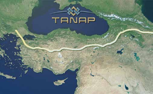 70 TANAP Projesi nin 56 kara kesimi boru hattı inşaatını gerçekleştirecek firmalar belirlendi Azerbaycan daki Şah Deniz-2 Sahası ndan çıkarılacak doğal gazı Türkiye ye ve Türkiye üzerinden Avrupa ya
