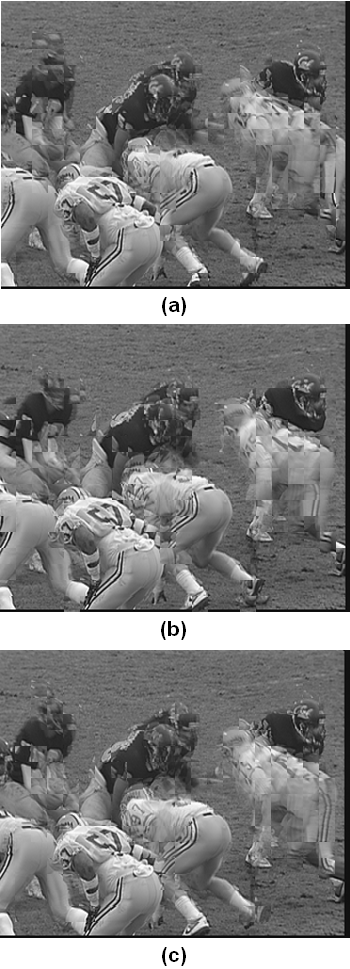 52db) c) YAÇ (22.05db) Şekil 8: American football resim dizisi, 3 ve 5.