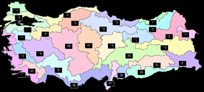 ġekil 2-1 Tarım Havzaları Bu modelin hazırlanması için yaklaģık 528 milyon veri kullanılmıģtır. Bu verilerin 500 milyonu topoğrafya, 21 milyonu iklim, 2.