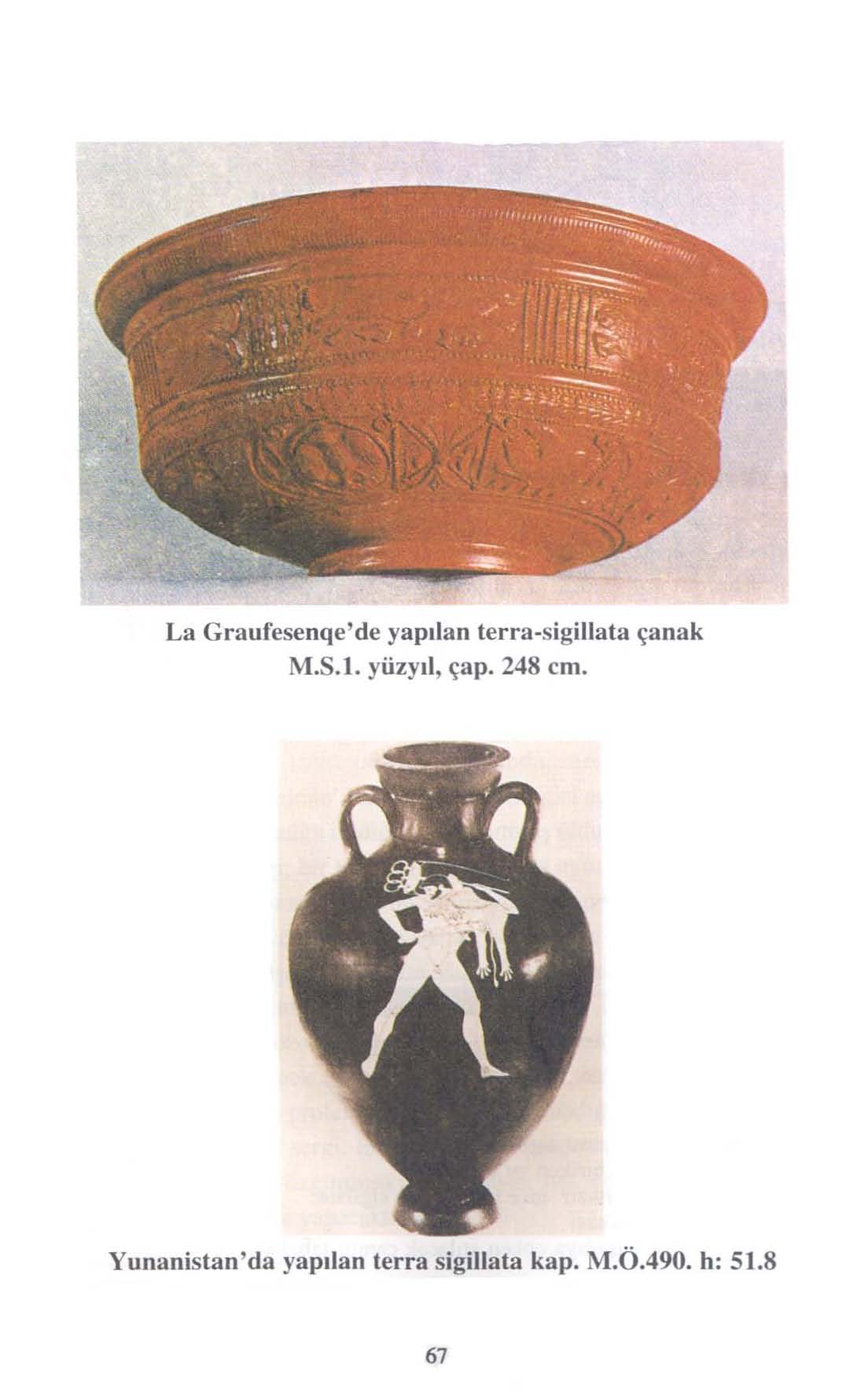 La Graufesenqe'de yapılan terra-slglllata çanak M.S. i. yüzyıl, çap.