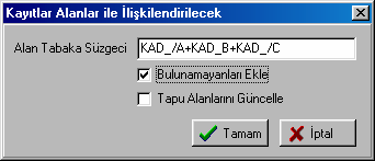 Otomatik ABC ile alanlar hesaplatıldı. 7.