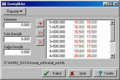 2. Bu editörden some numarasõ,koordinatlarõ ve yarõçap değerleri girilir.girilen some değerleri butonu ile sağ tarafa atõlõr.her some için bu işlem yapõlmalõdõr. 3.