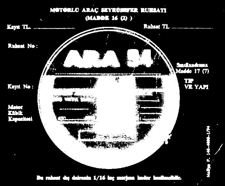 Araç Seyrüsefer Ruhsatı Süreti verilmeyebilir.