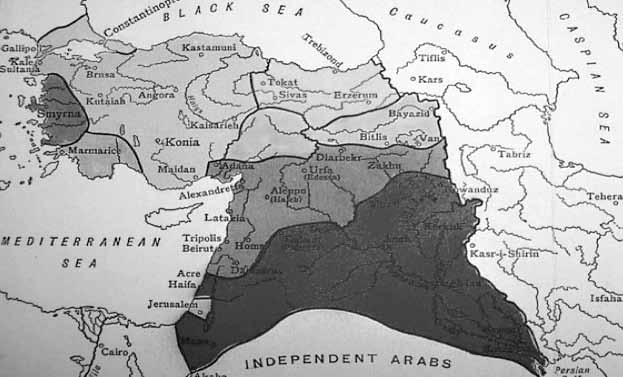 AÇILIŞ VE PROTOKOL KONUŞMALARI Harita 1: 1914 te Osmanlı İmparatorluğu nun Paşlaşılması propaganda yaptıkları ve Ermeni vatandaşlarından silah alımı için zorla para tahsil ettikleri, vermeyenlerin