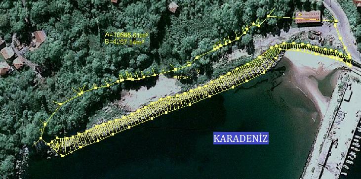 Şekil 59: Proje uygulama alanı uydu görüntüsü üzerine işlenmiş kadastral plan 4.2.