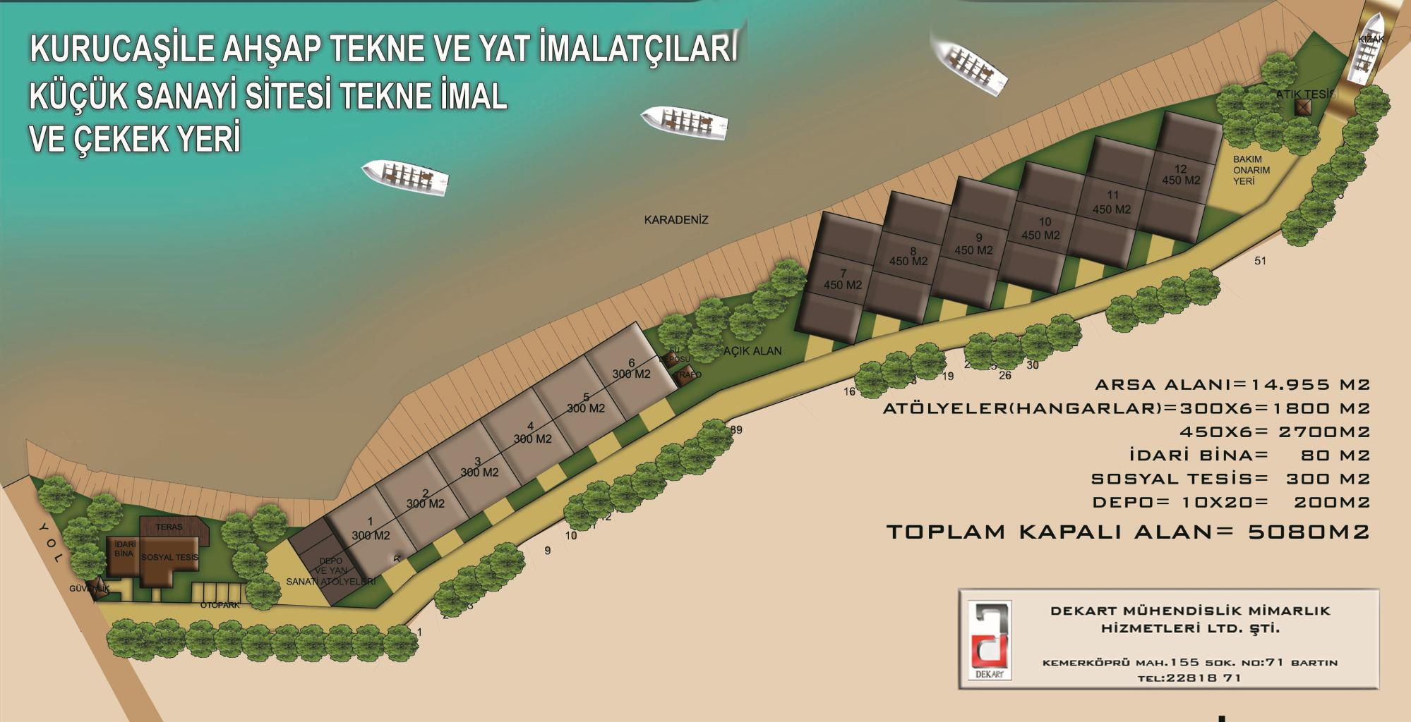 4.4. Organizasyon ve Yerleşim Planı Şekil 62: Kurucaşile Ahşap Tekne ve Yat İmalatçıları KSS Tekne İmal