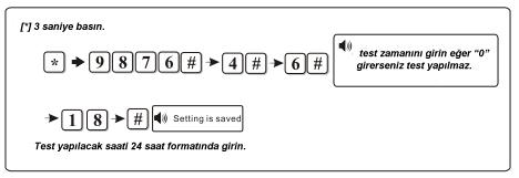 6. Dedektör kayıp test ayarı.