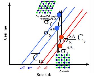 ŞHM ler şekil 3 de genel olarak tanımladığımızda, şekil değişiminde faz dönüşüm-gerilme değerleri farklılık göstermektedir.