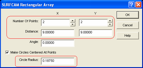 61 Points Komutunun Gösterimi Points menüsünden çoğaltma şekli olarak Rectangular(Dikdörtgen Biçimli) seçilir. Şekil 3.1.62 Rectangular Komutunun Gösterimi Rectangular komutundan sonra ekrana ayar penceresi gelir.