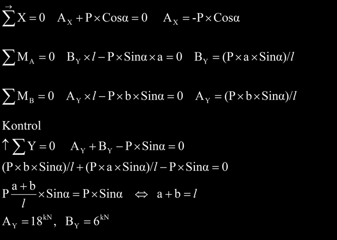 P4 kn, l4 m, a m, b m, α90 P α a l b