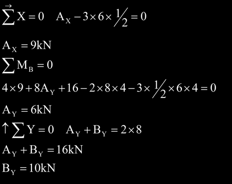 5 kn/m 0kN 4 4 m.5 m.