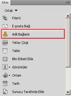 46 Bölüm 4 Bağlarla Çalışmak Yerel sitenizdeki bir başka sayfa ya da dosyaya bağlantı oluşturmak için bağlantı vereceğiniz yazıyı işaretledikten sonra, Özellikler panelinde, HTML sekmesine tıklayın