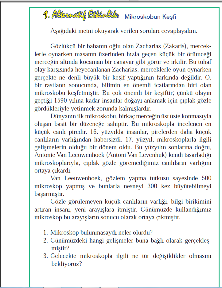 DERS: Fen ve Teknoloji FEN ve TEKNOLOJİ DERSİ ÖRNEK DERS PLANI SINIF:6 KONU: Canlılık Hücre ile Başlar ÖĞRENME ALANI: Canlılar ve Hayat ÜNİTE ADI: Canlılarda Üreme, Büyüme ve Gelişme KAZANIMLAR: 1.