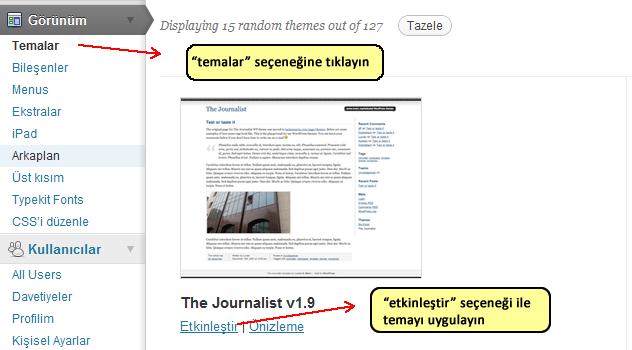 Bileşenler Bileşenler temanızın kenar çubuğunda bulunan genellikle tek fonsiyonu olan araçlardır.