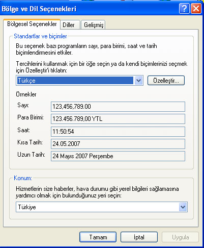 TCP/IP ayarları yapılan pencerede ip numarasının statik mi yoksa otomatik mi alınacağı belirlenir. Bu bağlantı şekilleri bilgisayarın bulunduğu ağ yöneticisi tarafından belirlenir.