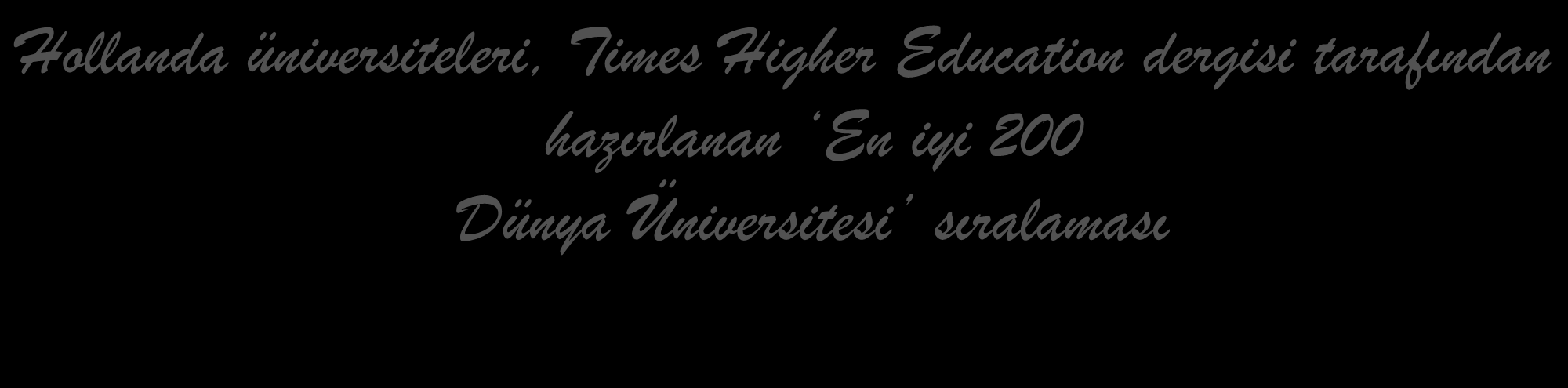 Listede ABD ve İngiltere den sonra en fazla üniversitesi bulunan Hollanda dan Leiden Üniversitesi ne 67 nci sıradan yer verildi.