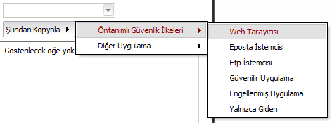 Bu yeni bir öntanımlı ilke olduğu için ad girmeniz gerekecektir. Daha sonra bu ilke için özel kurallar ekleyip yapılandırmalısınız. Ayrıca bakınız 'Ağ Denetim Kuralı Eklenmesi ve Düzenlenmesi'.