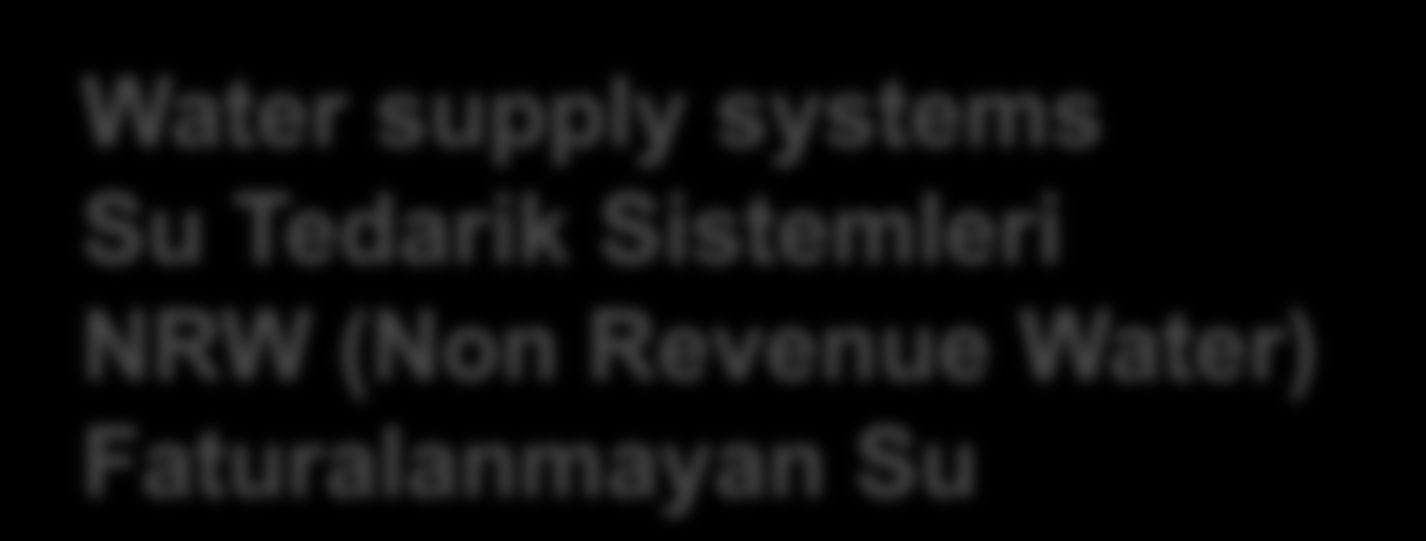 I N S T R U M E N T AT I O N F O R W AT E R I N D U S T R Y Water supply systems Su Tedarik Sistemleri NRW (Non Revenue Water)