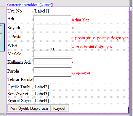 Validation Kontrolleri Web sayfalarında en önemli bir konu bilgi giriģi ve bunların kontrollerini yapan kontrollerdir.