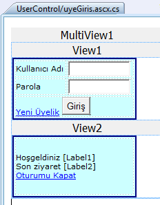 Yeni Üyelik Başvurusu Yeni üyelik butonuna basılınca üye bilgileri veri tabanına eklenecektir. Bunun için aģağıdaki kodları uyelik.aspx sayfasında Button1_click içine yazınız.