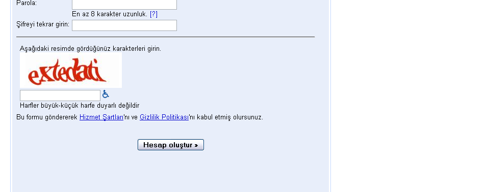 Google Hesabı Oluşturma 3.