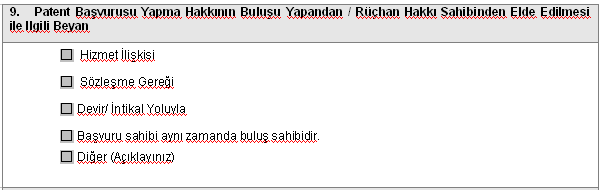 Başvuru Dilekçesi Buluş sahibi ile