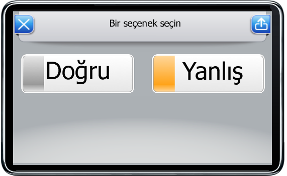 Doğru. Yanlış. 1. Bir seçeneğe tıklayın. 2. Gönder düğmesine tıklayın. SIRALAMA 1.