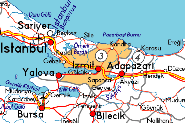Kocaeli de Otomotiv Sektörünün Genel Durumu TAYSAD Organize Sanayi Bölgesi, Kocaeli ilinin sınırları içerisinde yer almaktadır.