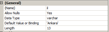 Şekil 8. Personel tablosunun alanları tanımlanmış hali Şekil 9. Personel_id alanının artan sayı olarak tanımlanması Şekil 10.