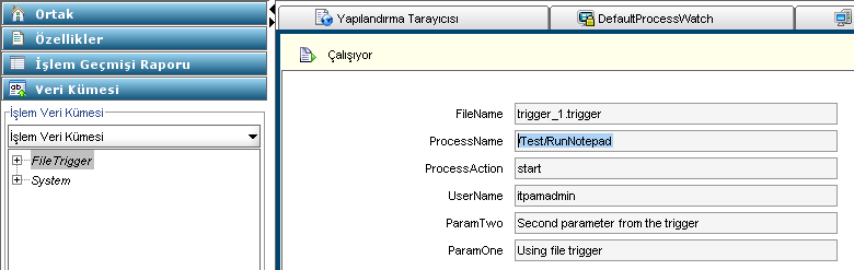 Tetikleyicileri Yönetme Dosya ve Posta Tetikleyici Örneği: 1. CA Process Automation, yapılandırılan sıklıkla, yapılandırılan klasör ve yapılandırılan e-posta hesabında yeni içerik arar. 2.