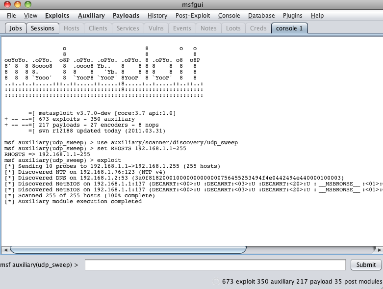 Araçlar Metasploit Framework