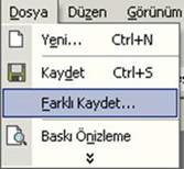 Yeniden Adlandır komutu ile dosyamızın ismini değiştirebiliriz. Yada ismi değiştirilecek dosya fare ile tek tıklanarak seçildikten sonra F2 klavye tuşuna basılarak ismi değiştirilebilir. Şekil 21.