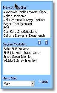 10-3-1-Menü Ekleme Yuvarlak içindeki butona basarak eklemek istediğiniz menülerin bulunduğu